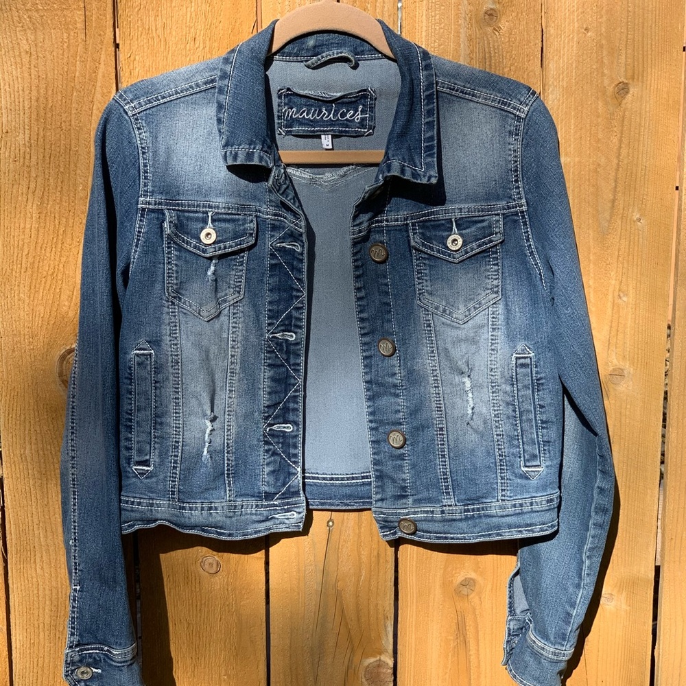 Maurices Blue Denim Jean Jacket Size Medium